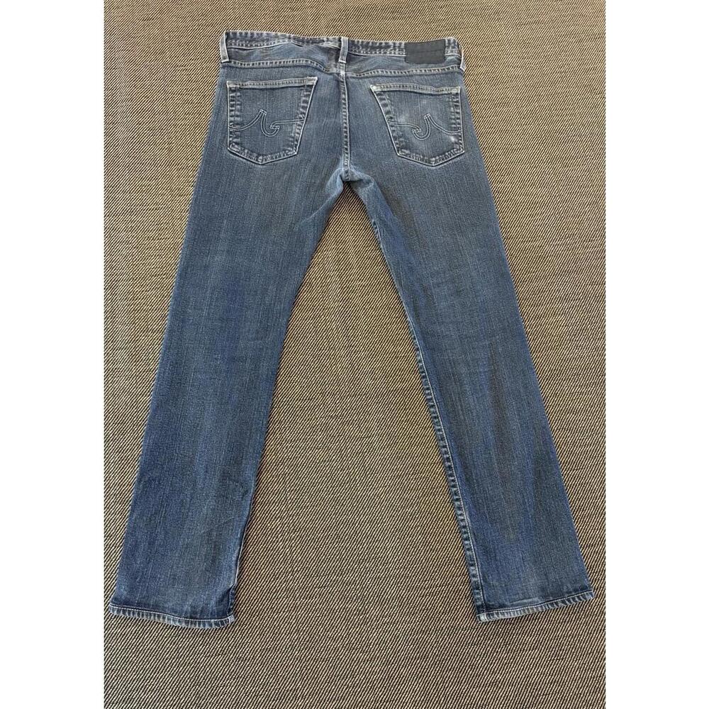 Adriano Goldschmied AG 34X34 The Matchbox Slim Straight Faded Blue Jeans - Picture 2 of 9